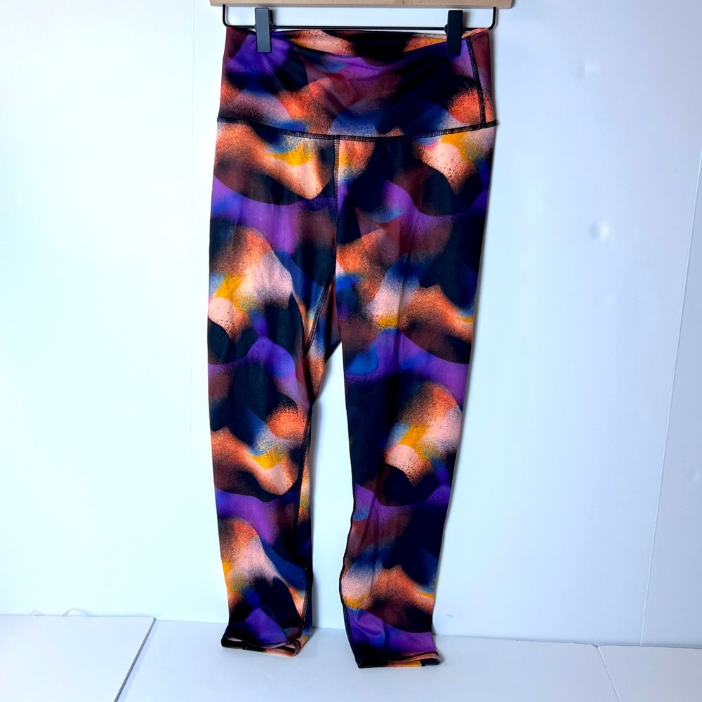 Fabletics Power-Hold High Waisted Cropped Workout Leggings - Fun Patterned